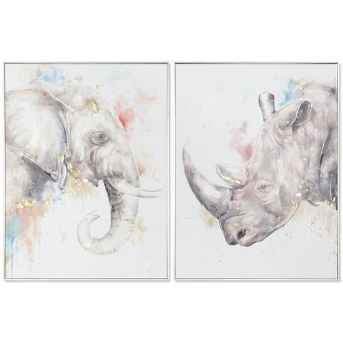 Maleri Moderne dyr 60 x 3,5 x 80 cm (2 enheder)