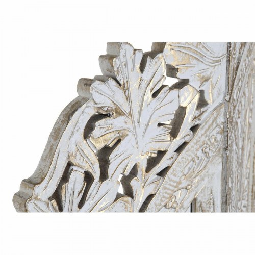 Sammenfoldelig rumdeler i træ/MDF - hvid/natur, 156 × 2 × 182 cm
