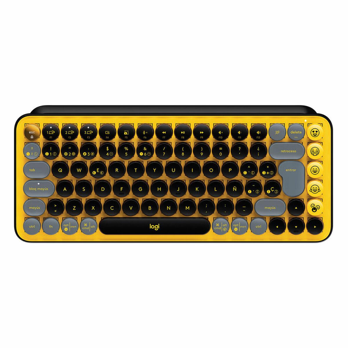 Trådløst tastatur Logitech EMOJI USB Sort
