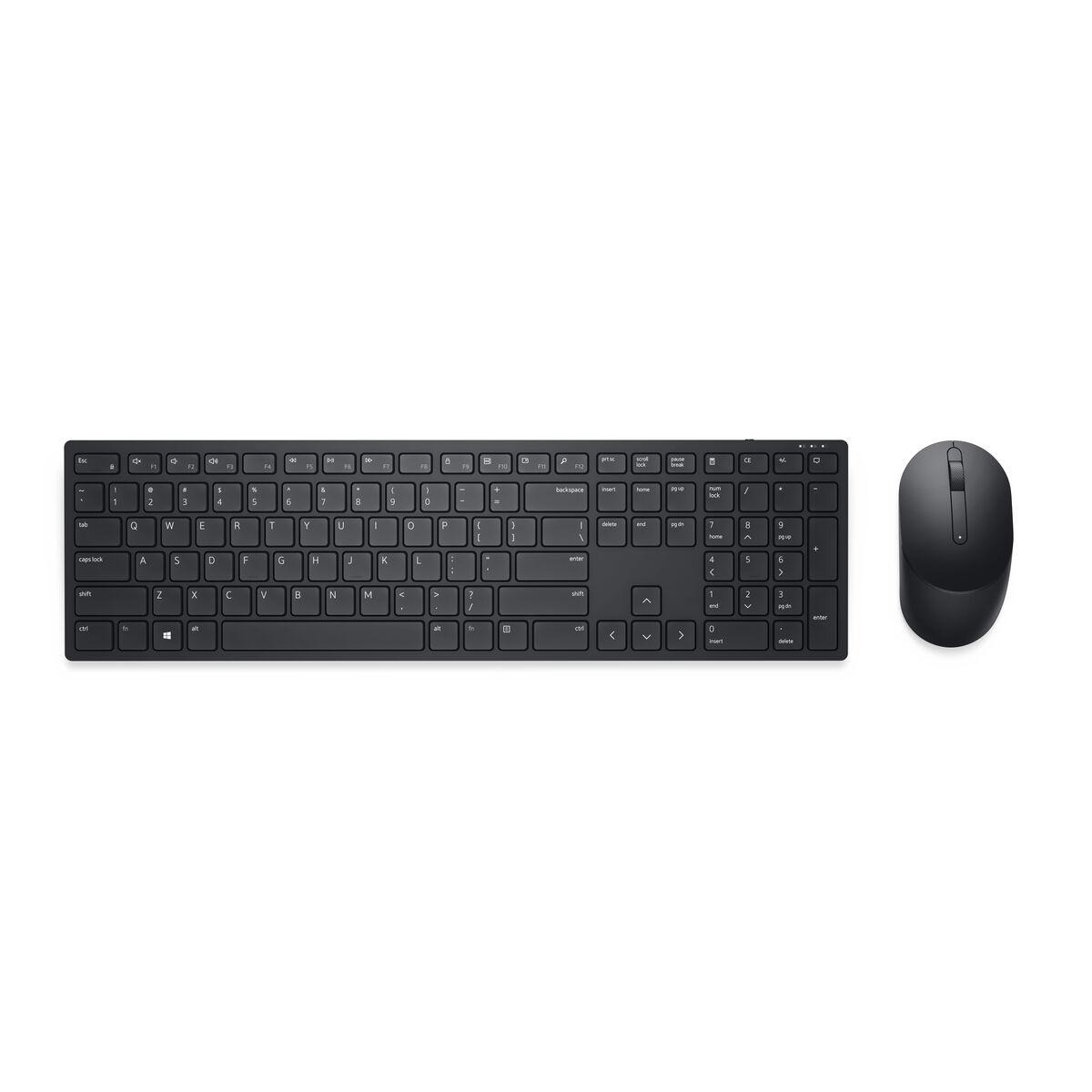 Tastatur Og Mus Dell Km5221wbkb Spn Sort Spansk Qwerty