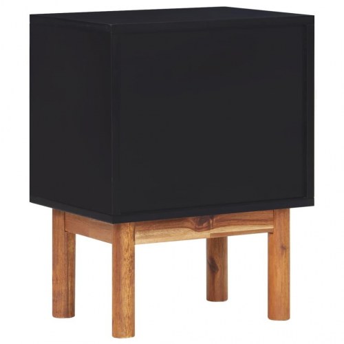 Natborde 2 stk. 40x30x53 cm massivt akacietræ og MDF