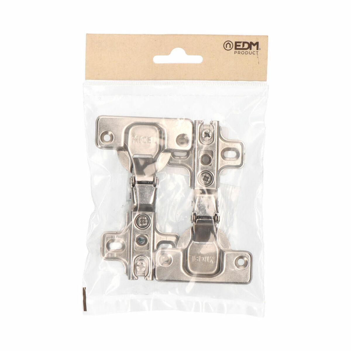 Skabshængsel EDM 85645 BC02 stål 35 mm - sølvfarvet