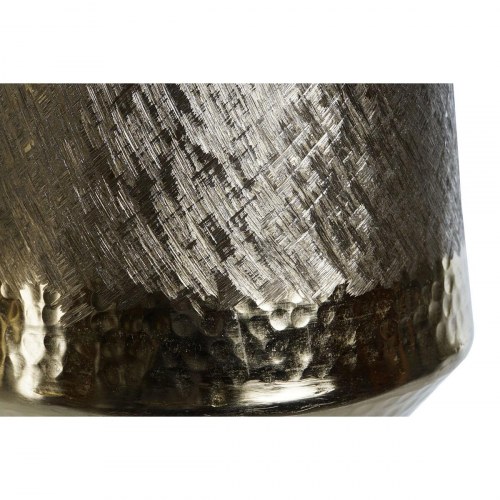 Borddekoration - gylden/sølvfarvet aluminium, 19 x 19 x 20 cm (sæt af 2)
