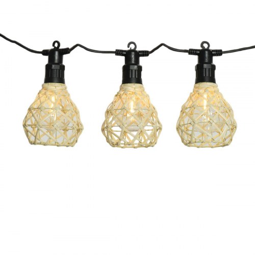 Lumineo LED guirlande 898355 - Sort, 10 lys
