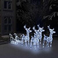 Rensdyr og kane juledekoration 400 LED'er akryl
