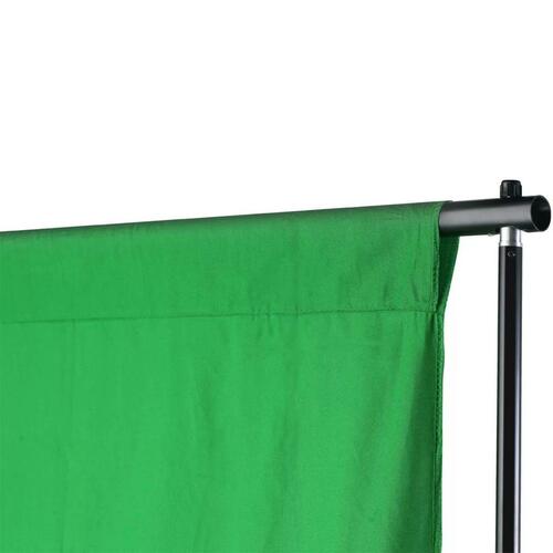 Stativsystem til fotobaggrund 600 x 300 cm grøn
