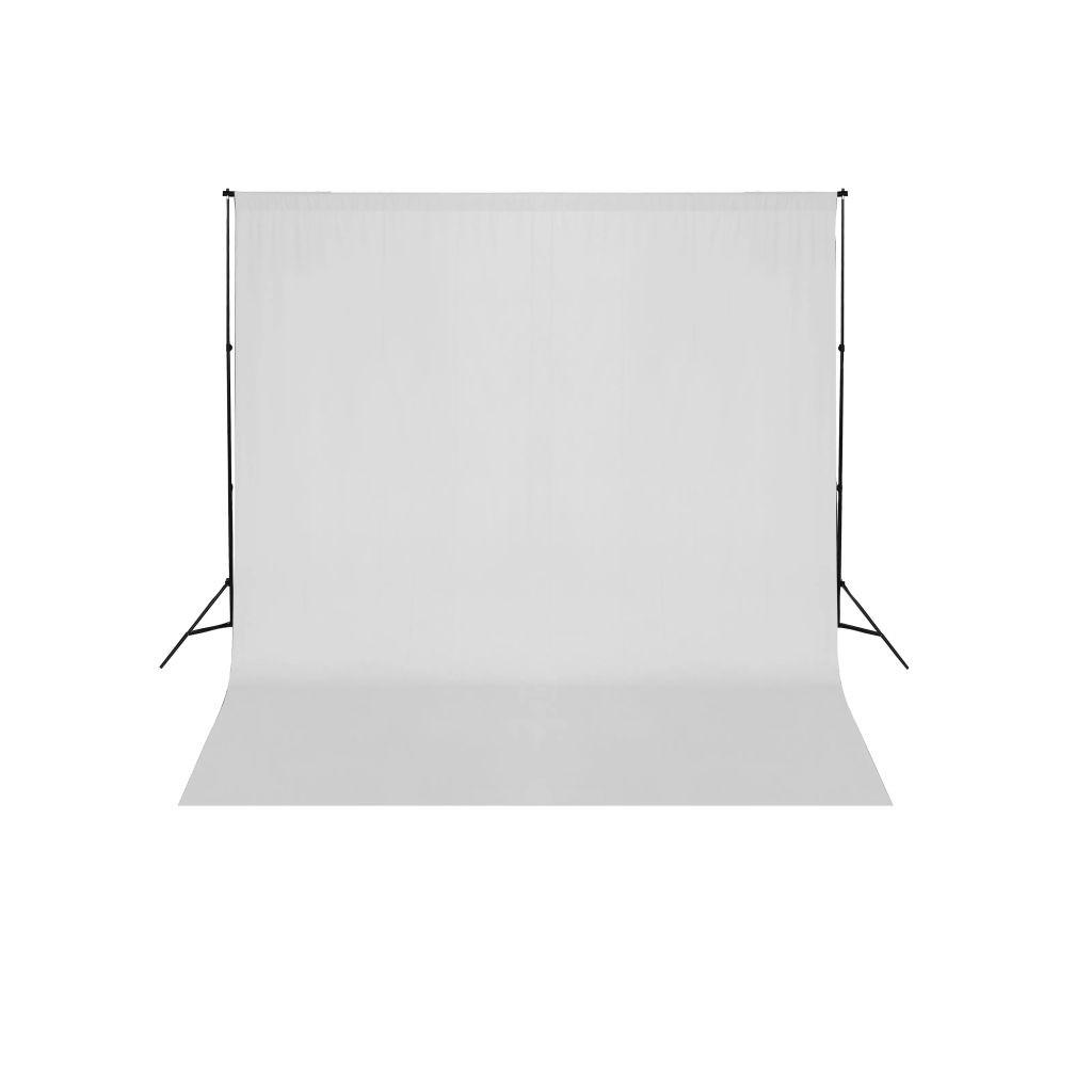 Stativsystem til fotobaggrund 600 x 300 cm hvid