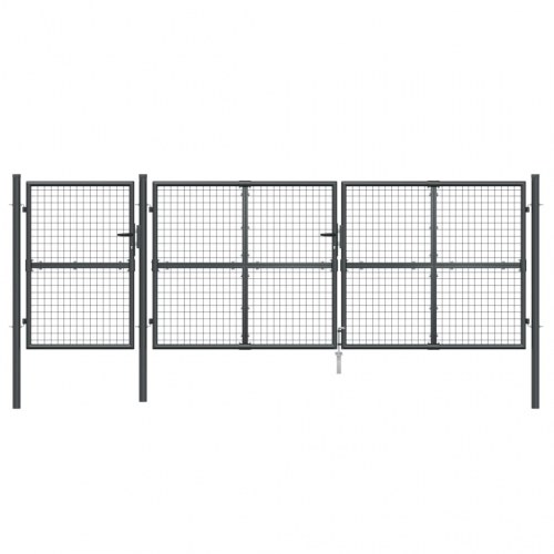 Havelåge i net - antracitgrå, galvaniseret stål 400 × 175 cm