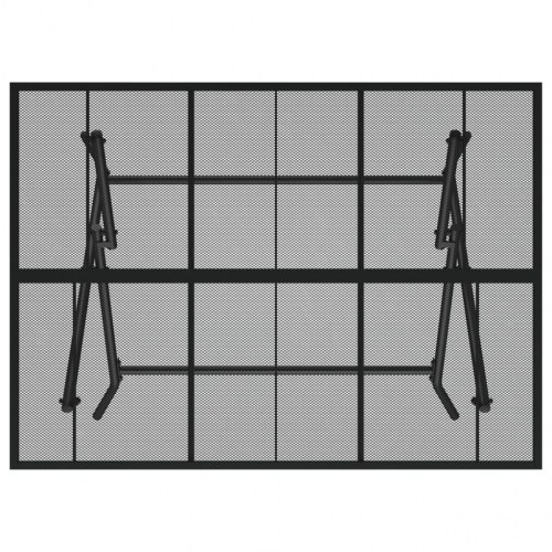 Foldbart havebord 110x80x72 cm stål og meshstof antracitgrå