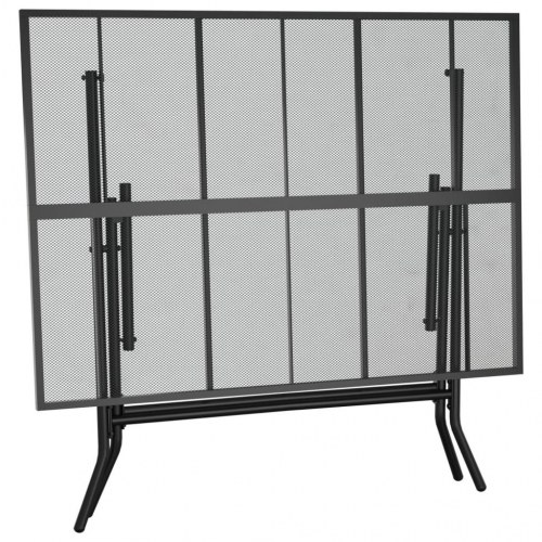 Foldbart havebord 110x80x72 cm stål og meshstof antracitgrå