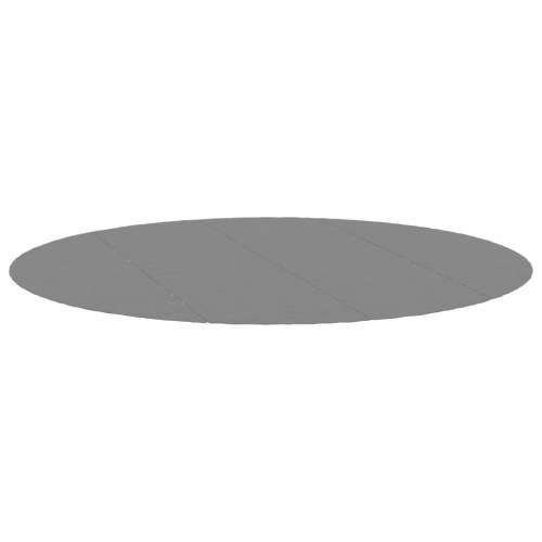 Poolunderlag Ø428 cm i polyester-geotekstil - lysegrå