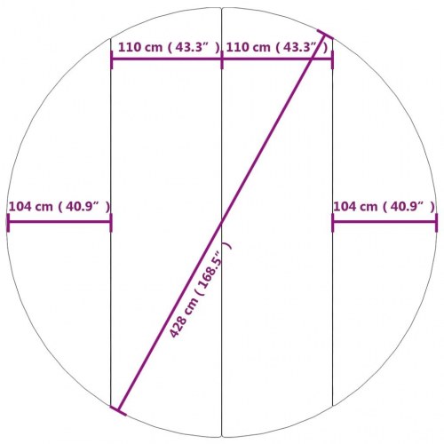 Poolunderlag Ø428 cm i polyester-geotekstil - lysegrå