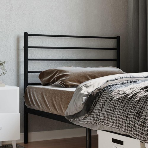 Sengegavl i metal 107 cm - sort