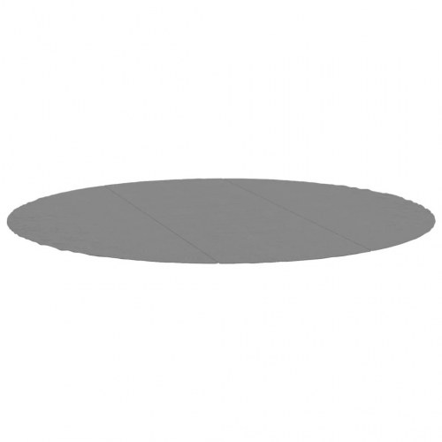 Poolunderlag Ø396 cm i polyester-geotekstil - lysegrå