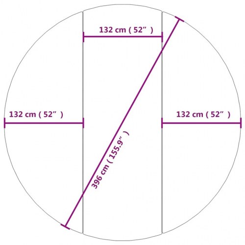 Poolunderlag Ø396 cm i polyester-geotekstil - lysegrå