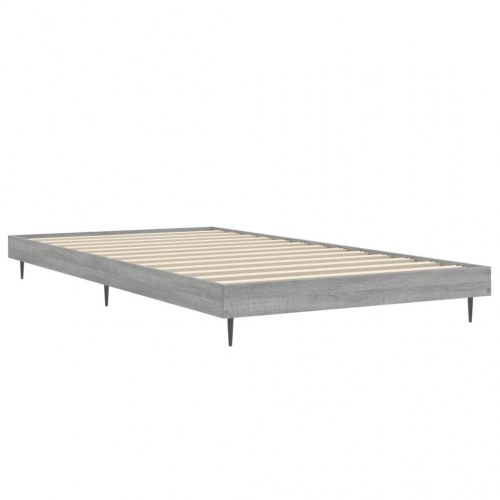 Sengeramme 100x200 cm i konstrueret træ - grå sonoma-eg