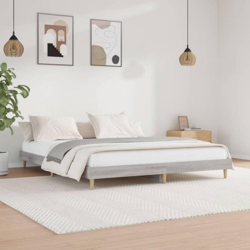 Sengestel uden madras 180x200 cm konstrueret træ grå sonoma-eg