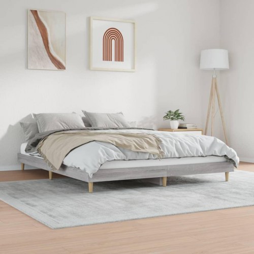 Sengestel uden madras 180x200 cm konstrueret træ grå sonoma-eg