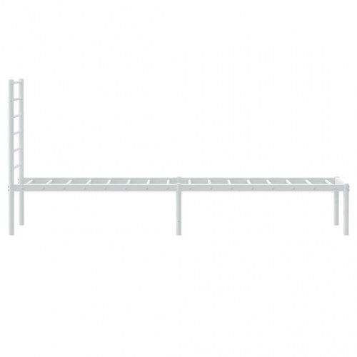 Sengeramme i metal med hovedgærde 75×190 cm - hvid
