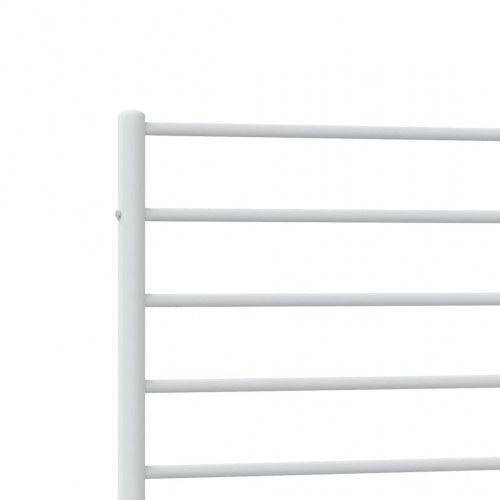 Sengeramme i metal med hovedgærde 75×190 cm - hvid