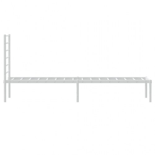 Sengeramme med sengegavl 80×200 cm - metal, hvid
