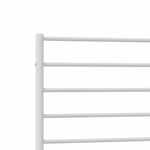 Sengeramme med sengegavl og fodgærde 75x190 cm metal hvid