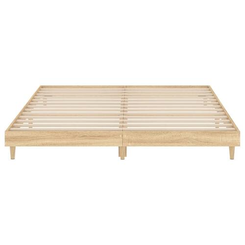 Sengestel 180x200 cm konstrueret træ sonoma-eg