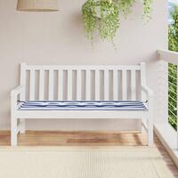 Hynde til havebænk 150x50x3 cm striber oxfordstof blå og hvid
