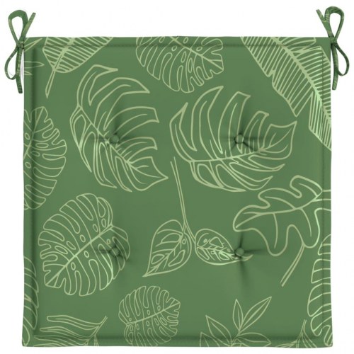 Hynder til havestol 6 stk. 50x50x4 cm stof bladmønster