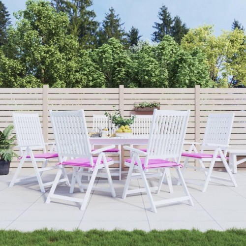 Hynder til havestol 6 stk. 40x40x4 cm stof pink
