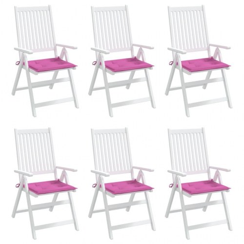 Hynder til havestol 6 stk. 40x40x4 cm stof pink