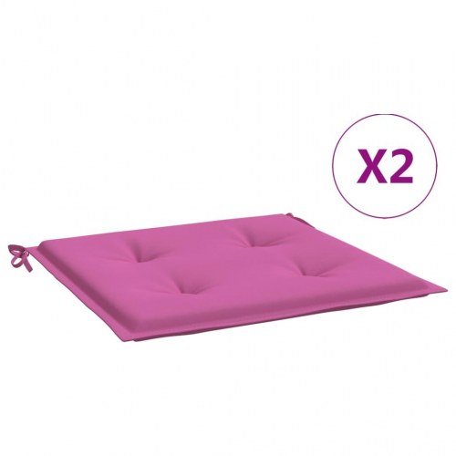 Hynder til havestol 2 stk. 40x40x4 cm stof pink