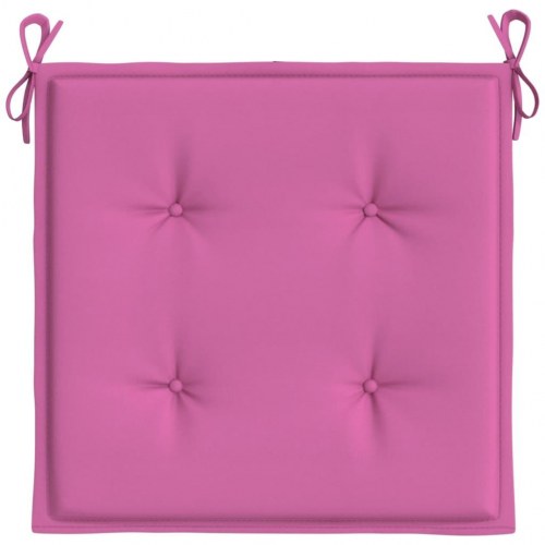 Hynder til havestol 2 stk. 40x40x4 cm stof pink
