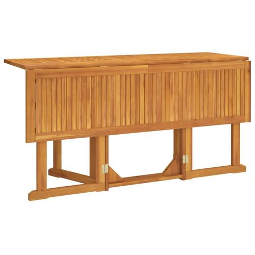 Foldbart havebord 150x90x75 cm massivt teaktræ