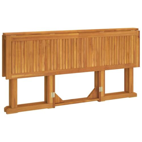 Foldbart havebord 150x90x75 cm massivt teaktræ