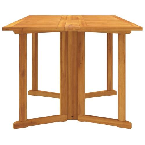 Foldbart havebord 150x90x75 cm massivt teaktræ