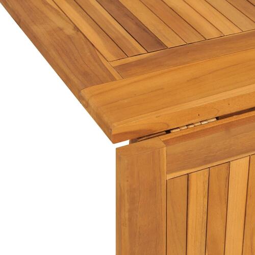 Foldbart havebord 150x90x75 cm massivt teaktræ