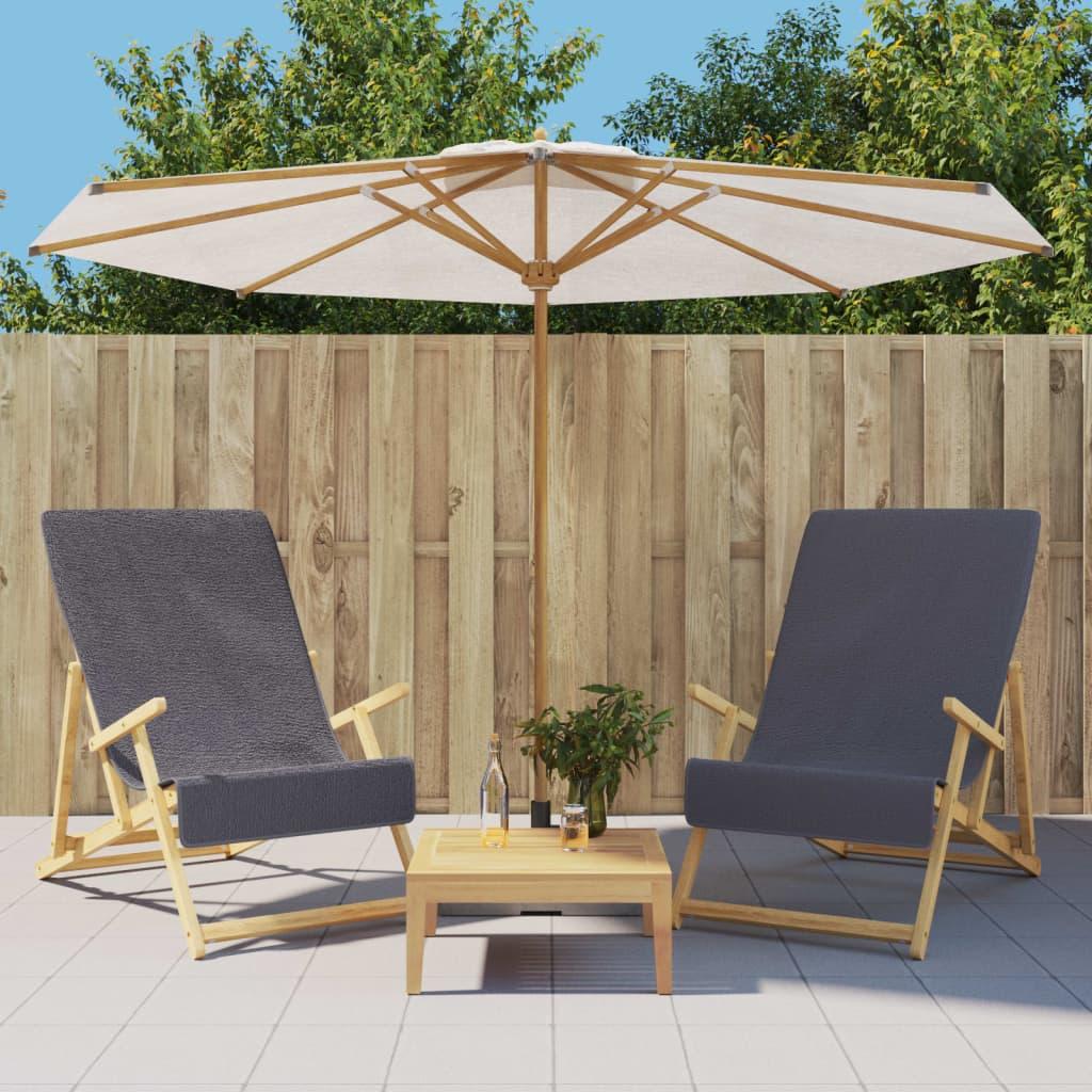 Strandhåndklæder 2 stk. 60x135 cm 400 GSM stof antracitgrå