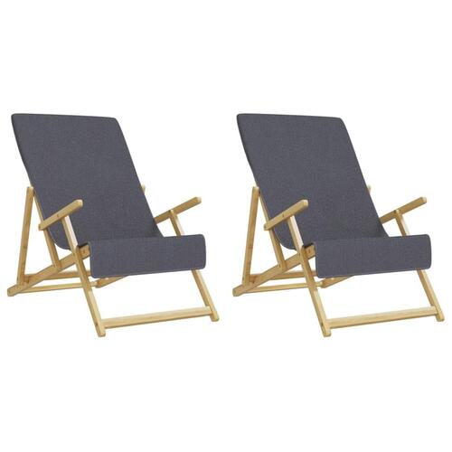 Strandhåndklæder 2 stk. 60x135 cm 400 GSM stof antracitgrå