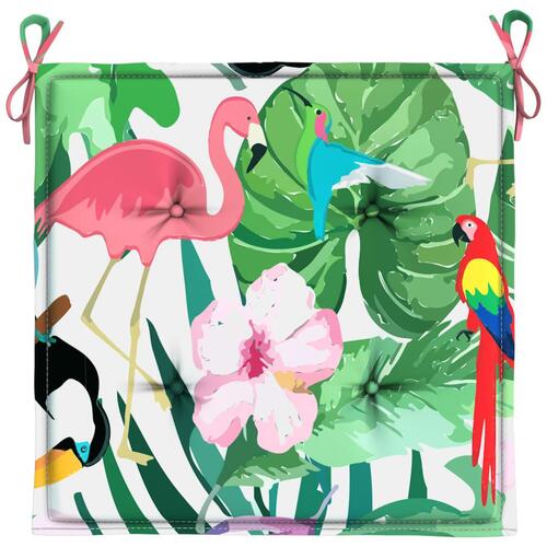 Hynder til havestol 6 stk. 40x40x4 cm stof flerfarvet