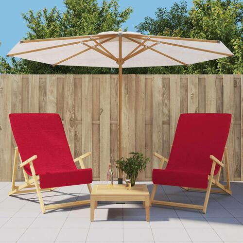 Strandhåndklæder 2 stk. 60x135 cm 400 GSM stof bourgogne