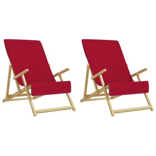 Strandhåndklæder 2 stk. 60x135 cm 400 GSM stof bourgogne