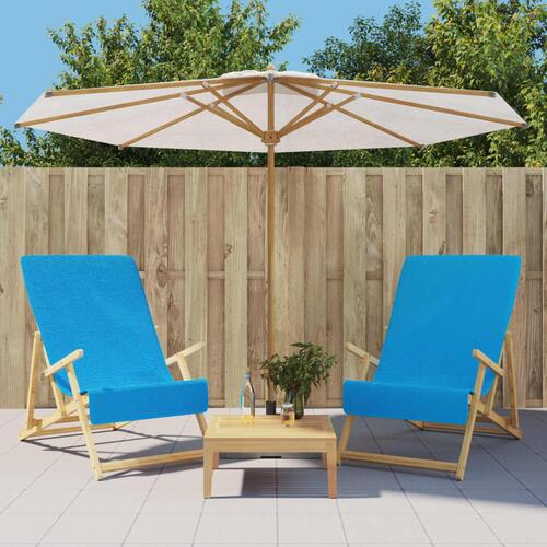 Strandhåndklæder 2 stk. 60x135 cm 400 GSM stof turkis