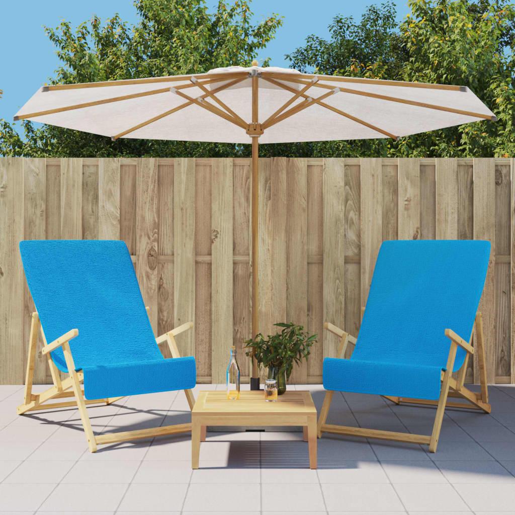 Strandhåndklæder 2 stk. 60x135 cm 400 GSM stof turkis