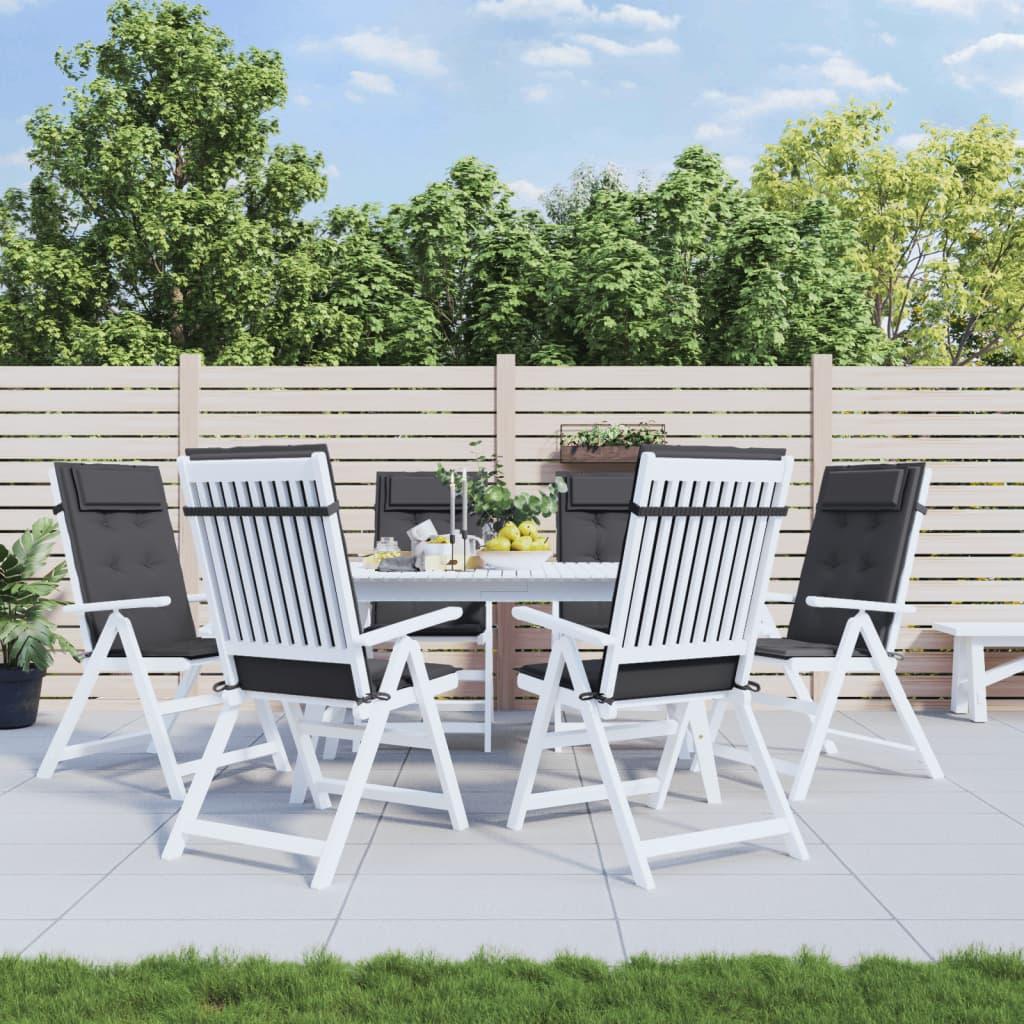 Stolehynder M. Høj Ryg Oxfordstof Striber - 6 / Antracitgrå