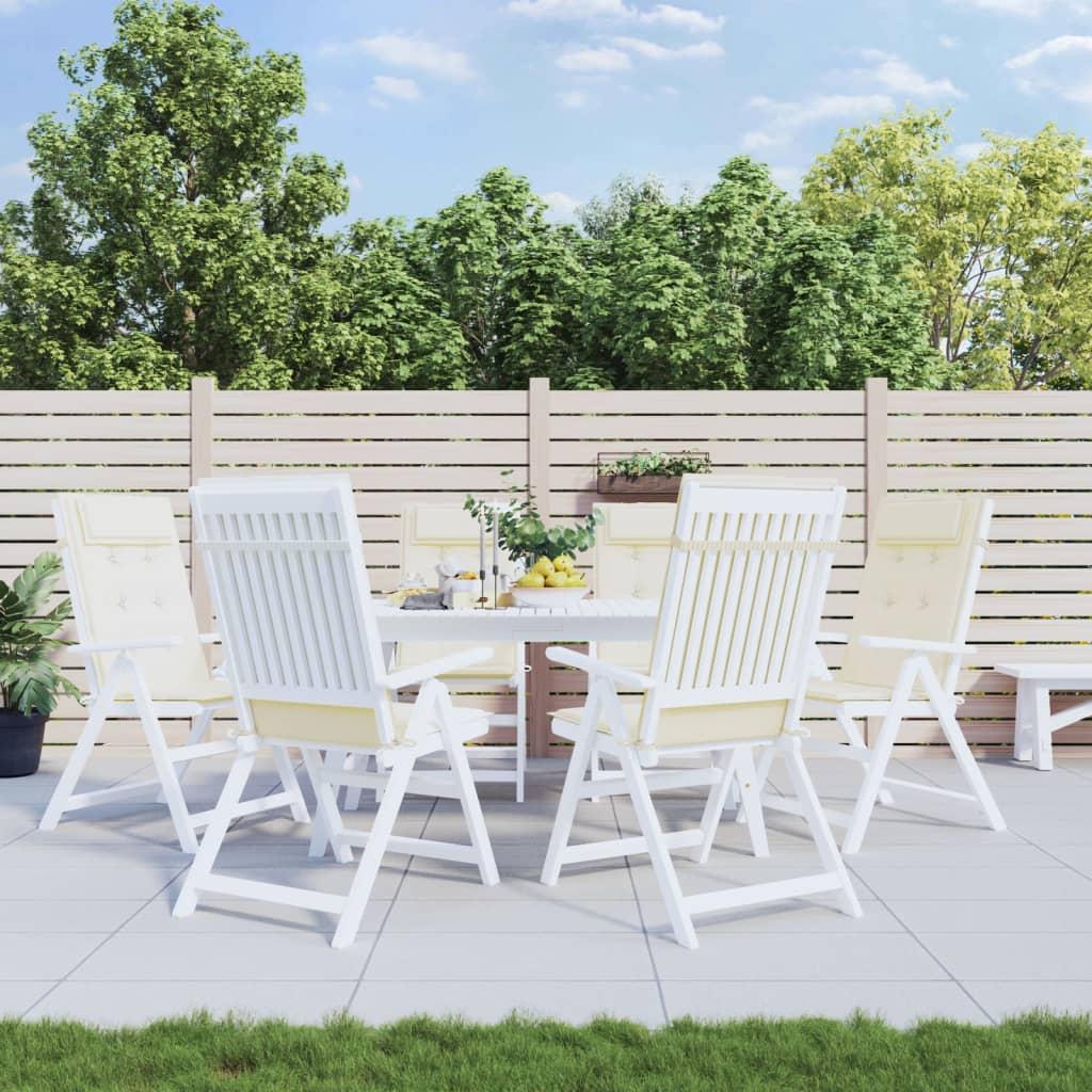 Stolehynder M. Høj Ryg Oxfordstof Striber - 6 / Creme