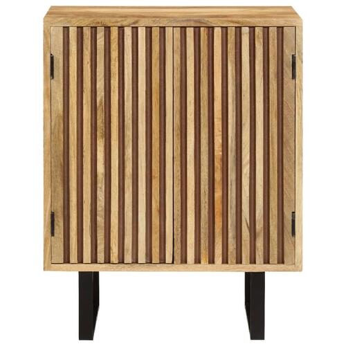 Skænk med 2 låger 55x35x70 cm massivt mangotræ