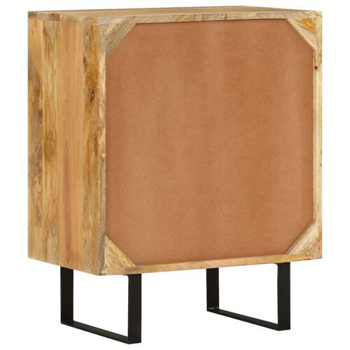 Skænk med 2 låger 55x35x70 cm massivt mangotræ