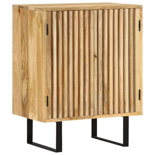 Skænk med 2 låger 55x35x70 cm massivt mangotræ