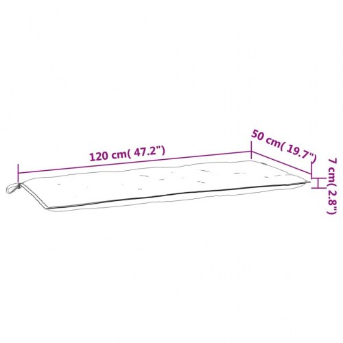 Hynde til havebænk 120×50×7 cm - turkis stof